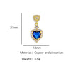 Accessories Copper Stainless Steel Heart Shaped Pendant With Dripping Oil Design And Inlaid Zirconium