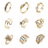 Accessories Copper Three Ring Buckle Pin Ring Micro Inlaid Zircon Butterfly Style