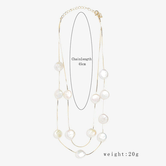 Accessories Pearl Choker Clavicle Chain Cross Copper Necklace Conch Sea Shell Shell Pearl Electroplating Box Chain Women