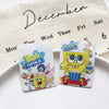 Accessories Plastic Resin Handmade Beaded Doublesided Ab Printing Line Pattern Cartoon Character Two Dimensions