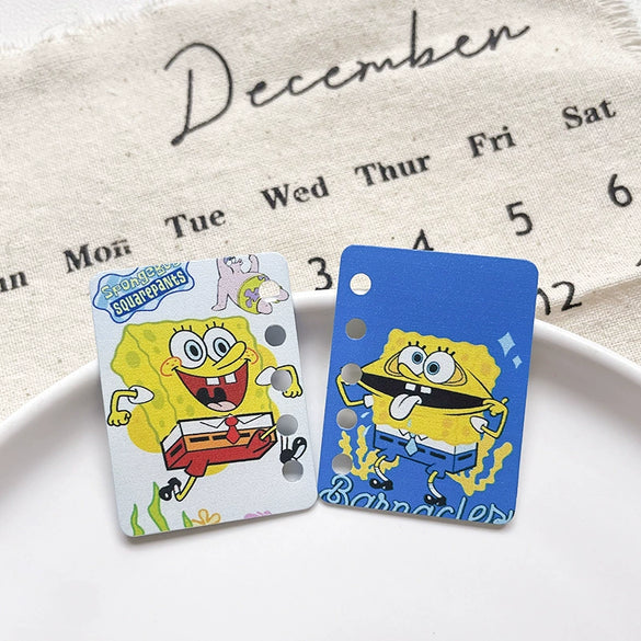 Accessories Plastic Resin Handmade Beaded Doublesided Ab Printing Line Pattern Cartoon Character Two Dimensions