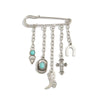 Accessories Street Hiphop Style Alloy Anklet With Geometric Pattern And Imitation Turquoise Pendant