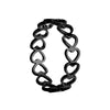 Accessories Titanium Steel Heart Shaped Hollow Love Ring Electroplating