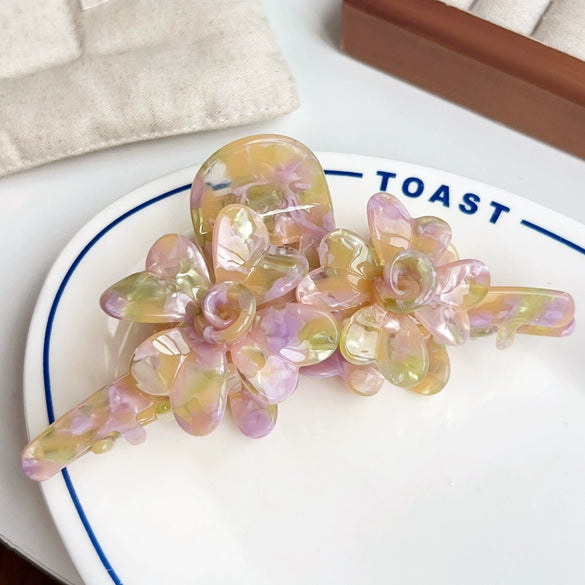 Acetate Handmade Flower Hair Clip For Women
