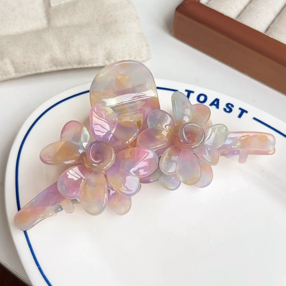 Acetate Handmade Flower Hair Clip For Women
