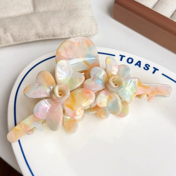 Acetate Handmade Flower Hair Clip For Women