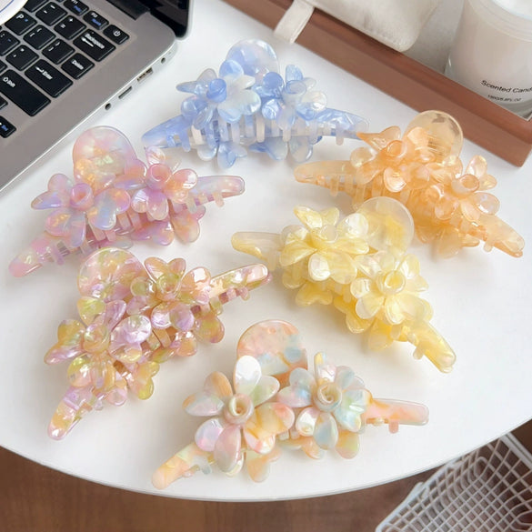 Acetate Handmade Flower Hair Clip For Women