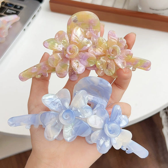 Acetate Handmade Flower Hair Clip For Women