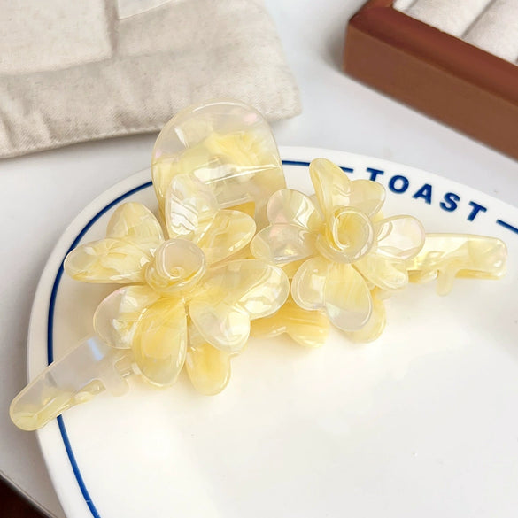 Acetate Handmade Flower Hair Clip For Women