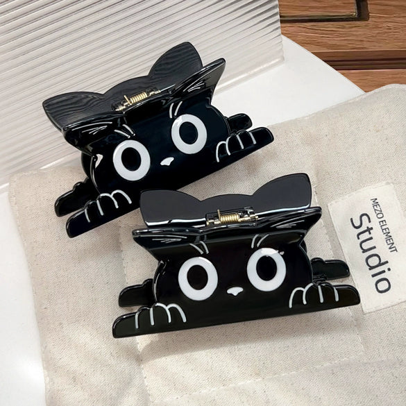 Acetic Acid Handmade Cartoon Animal Cat Shark Hair Clip For Women
