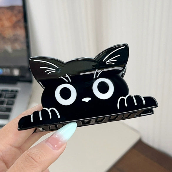 Acetic Acid Handmade Cartoon Animal Cat Shark Hair Clip For Women