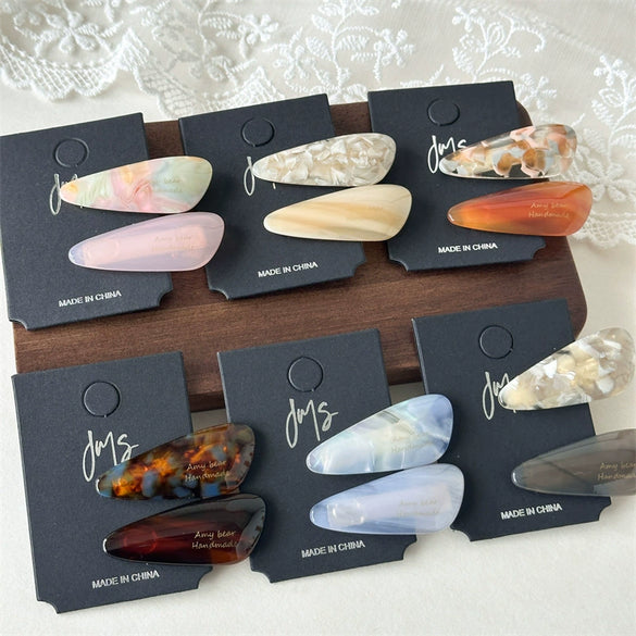 Acetic Acid Handmade Duckbill Hair Clips For Women Simple Style