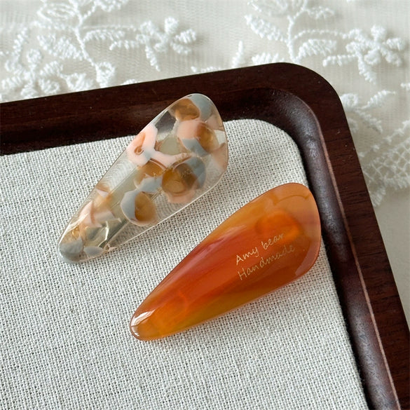Acetic Acid Handmade Duckbill Hair Clips For Women Simple Style