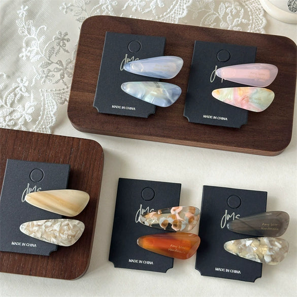 Acetic Acid Handmade Duckbill Hair Clips For Women Simple Style