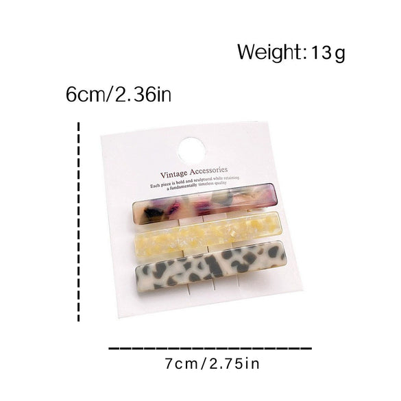 Acetic Acid Handmade Duckbill Hairpin Three Colorful Simple And Fashionable