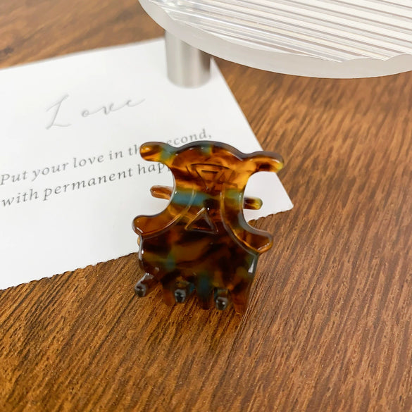 Acetic Acid Handmade Light Luxury Geometric Hair Grip Clip For Women