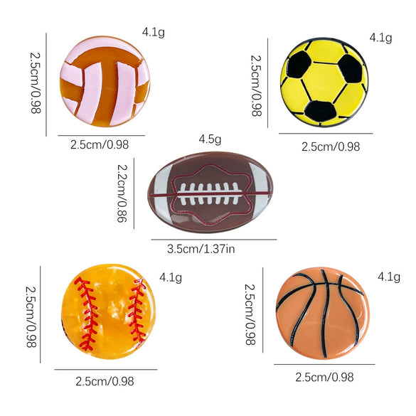 Acetic Acid Handmade Sports Style Women's Hair Grab Clip
