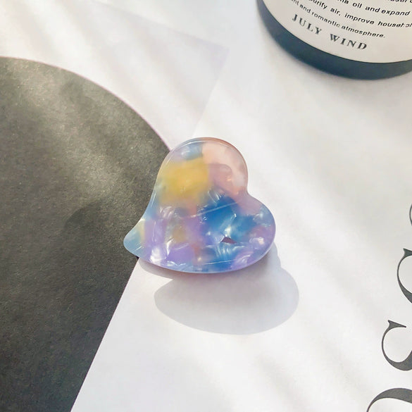 Acetic Acid Heart Hair Accessories Handmade Hair Grab Clip For Women