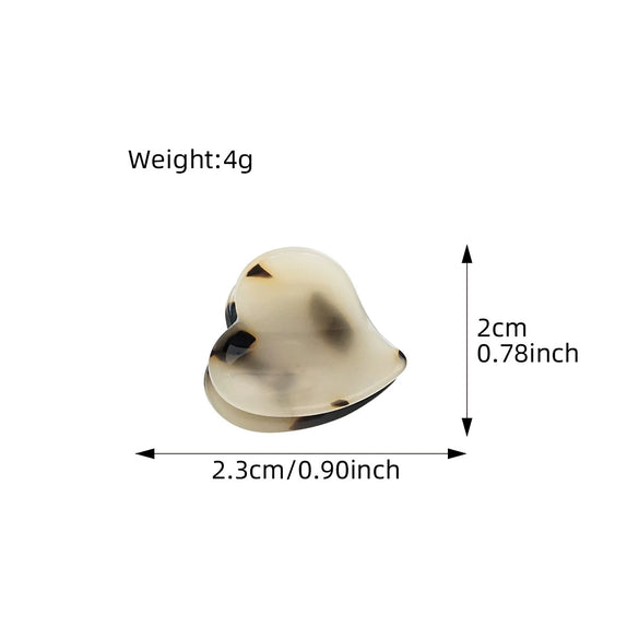 Acetic Acid Heart Hair Accessories Handmade Hair Grab Clip For Women
