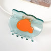 Acetic Acid Lovely Mini Goldfish Bowl Hairpin Jewelry With Polishing Process For Women