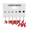 Acrylic Alloy Cute Animal Zodiac Micro Inlay Earrings
