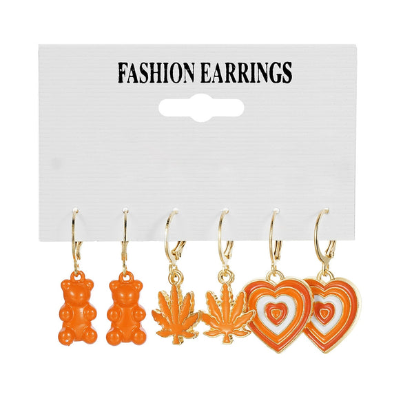 Acrylic Alloy Cute Animal Zodiac Micro Inlay Earrings