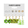 Acrylic Alloy Cute Animal Zodiac Micro Inlay Earrings