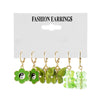 Acrylic Alloy Cute Animal Zodiac Micro Inlay Earrings