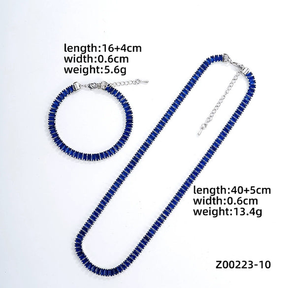 Acrylic And Copper Trendy Fashion Simple Geometric Electroplated Bracelet Necklace For Men And Women