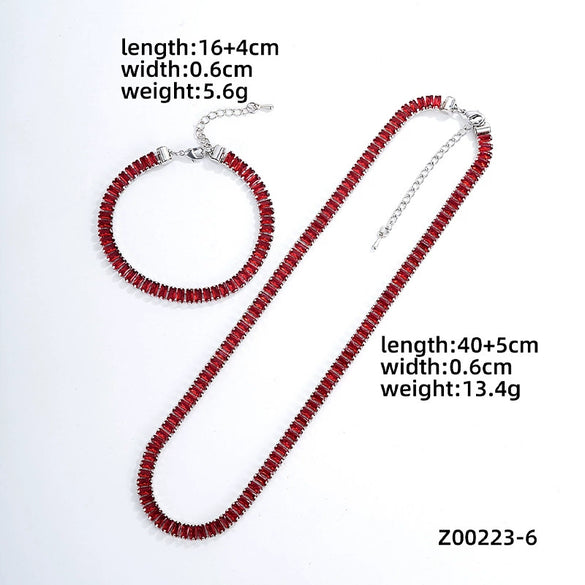 Acrylic And Copper Trendy Fashion Simple Geometric Electroplated Bracelet Necklace For Men And Women