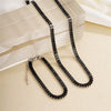 Acrylic And Copper Trendy Fashion Simple Geometric Electroplated Bracelet Necklace For Men And Women