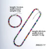 Acrylic And Copper Trendy Fashion Simple Geometric Electroplated Bracelet Necklace For Men And Women