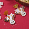 Acrylic Animal Cartoon Flower Cow Fashion Cute Unisex Minimalist Earrings For Christmas Decoration