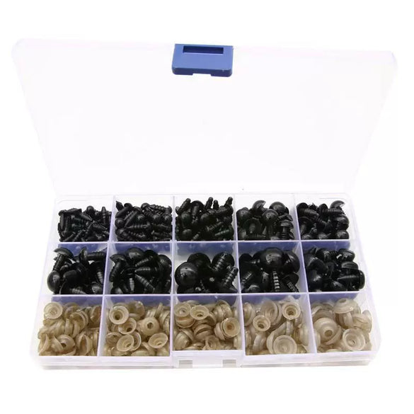 Acrylic Animal Eyes Nose Leather Pad Accessories Set For Plush Toy Dolls Diy Handmade