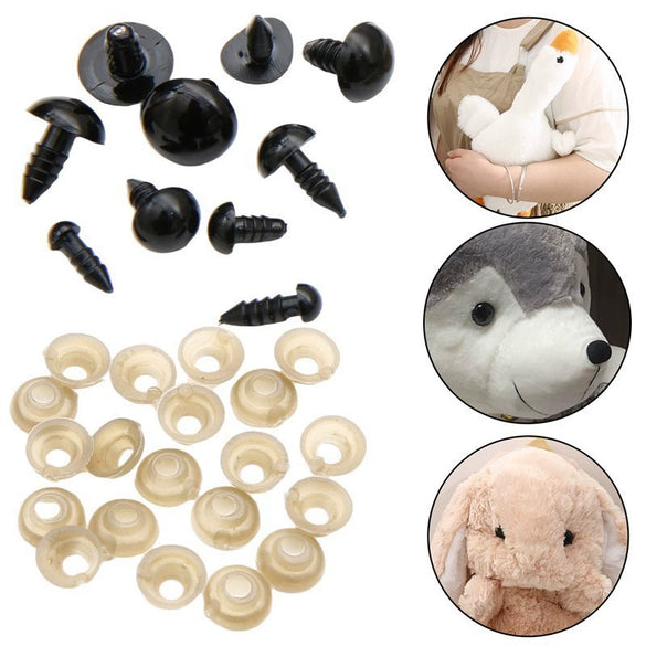 Acrylic Animal Eyes Nose Leather Pad Accessories Set For Plush Toy Dolls Diy Handmade