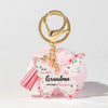 Acrylic Butterfly Floral Keychain With Plush Pompom And Tassel Fashion Festival Element