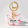 Acrylic Butterfly Floral Keychain With Plush Pompom And Tassel Fashion Festival Element