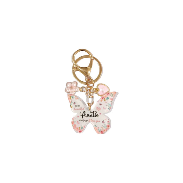Acrylic Butterfly Pendant Keychain Modern Art Style