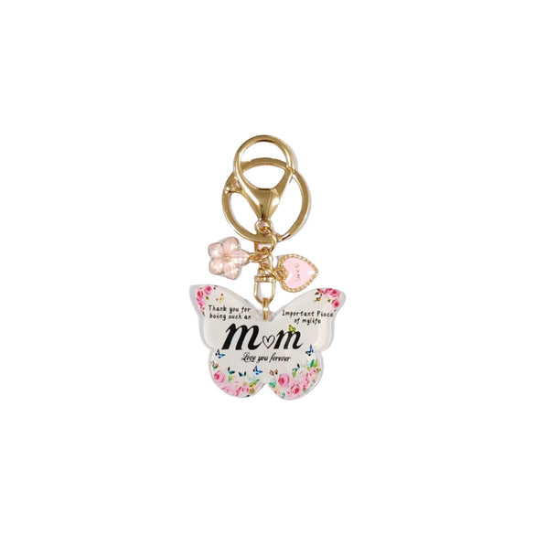 Acrylic Butterfly Pendant Keychain Modern Art Style