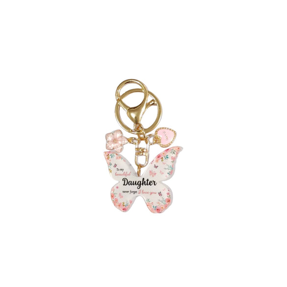 Acrylic Butterfly Pendant Keychain Modern Art Style