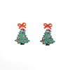 Acrylic Butterfly Tassel Geometric Earrings With Polish Finish Cartoon Style