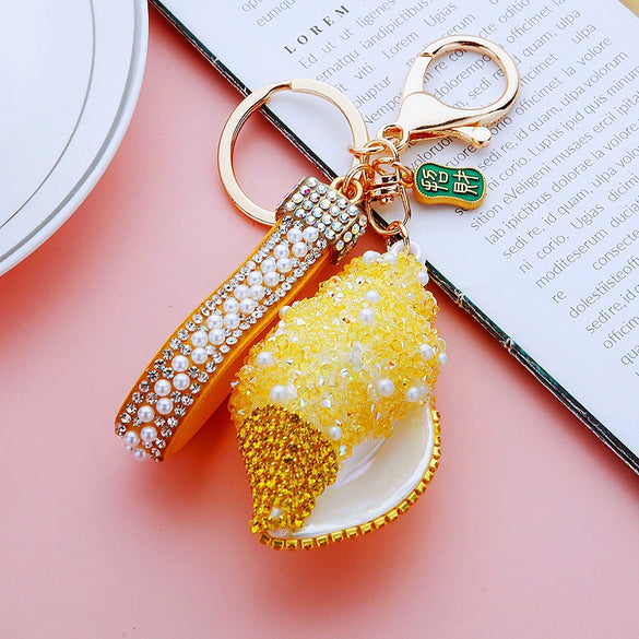 Acrylic Candycolored Shell Conch Car Keychain Women's Bag Pendant Key Ring