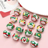 Acrylic Christmas Hand Painted Beads With Santa Claus Pattern Dripping Oil Style Gingerbread Man Cartoon Beads Pendant Handmade Diy Beaded Bracelet Mobile Phone Chain Accessories