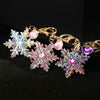 Acrylic Christmas Snowflake Pendant Keychain Cute Style Decoration Gift