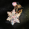 Acrylic Christmas Snowflake Pendant Keychain Cute Style Decoration Gift