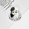 Acrylic Clothing Brooch With Cartoon Characters Black And White Wave Dot Printing