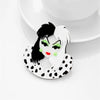 Acrylic Clothing Brooch With Cartoon Characters Black And White Wave Dot Printing
