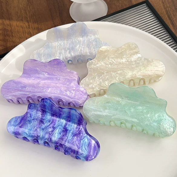 Acrylic Cloud Handmade Women's Highend Hair Ponytail Clip Accessories