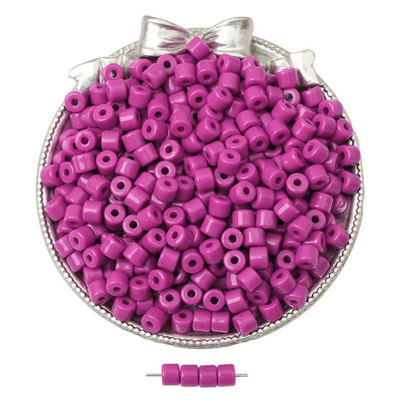 Acrylic Colorful Small Cylindrical Beads Macaron Color Hand Beaded Diy Handmade Loose Beads Jewelry Accessories Wholesale
