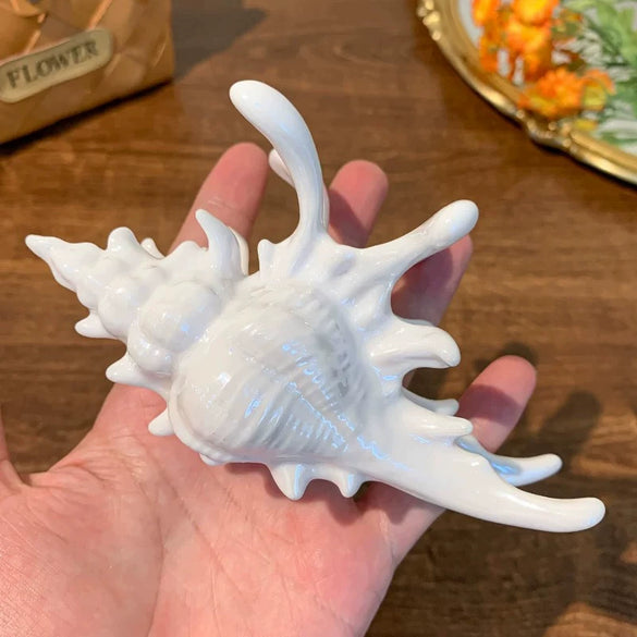 Acrylic Conch Handmade Hair Clip For Women Seaside Vacation Style Exaggerated Fashionable Simple Niche Design